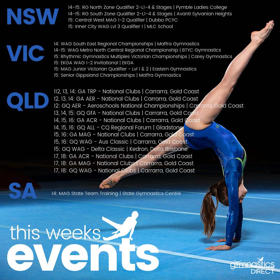 September 12th-18th Gymnastics Events