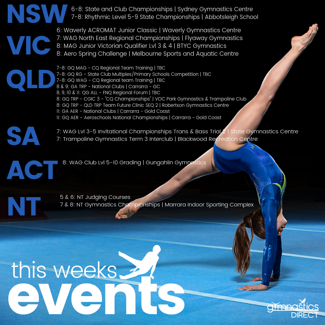 September 5th – 11th Gymnastics Events